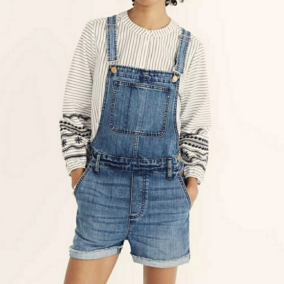 MADEWELL Adirondack Short Overalls in Denville Wash, Size S - Picture 3 of 15